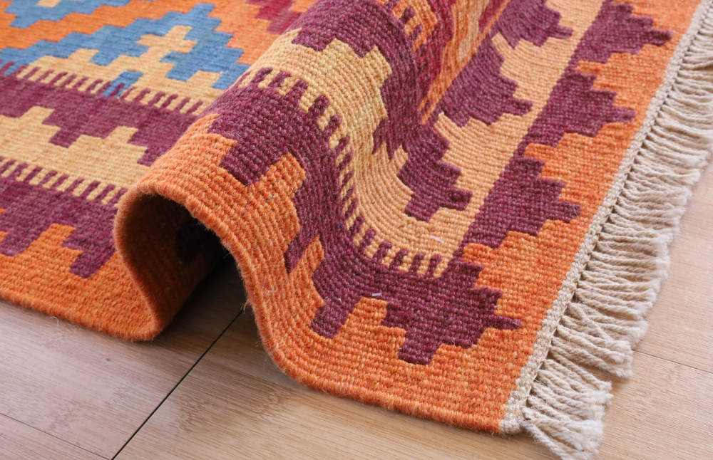 キリム玄関マット　イラン・シーラーズ産　100×64cm 部分画像6