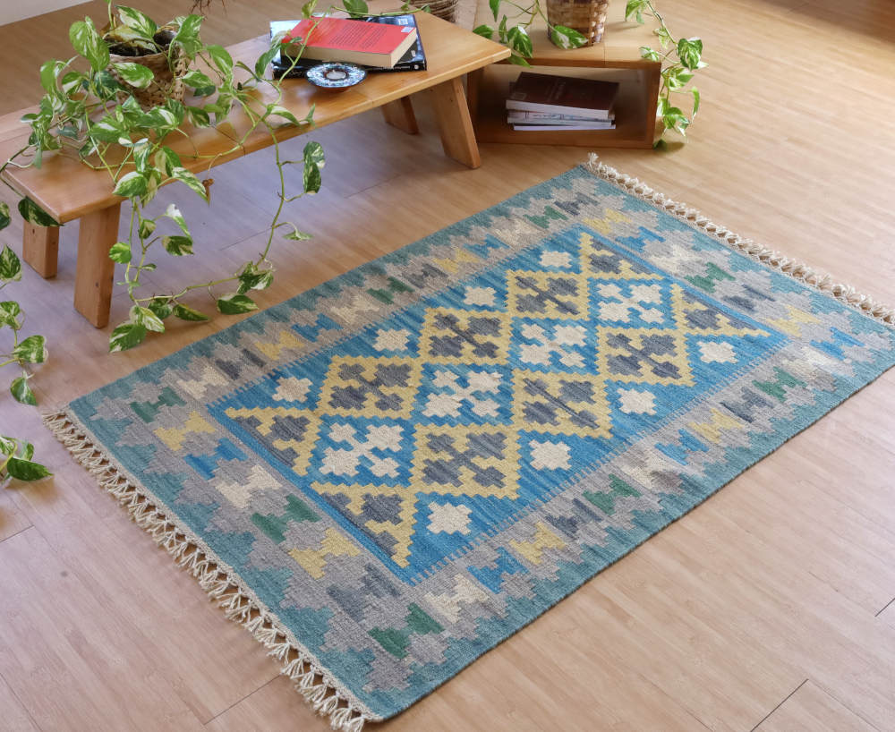 キリム玄関マット　シーラーズ産　121×84cm