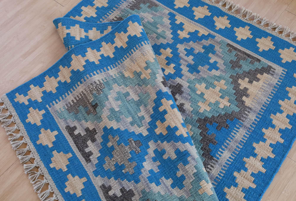 キリム玄関マット　イラン・シーラーズ産　124×84cm 部分画像6