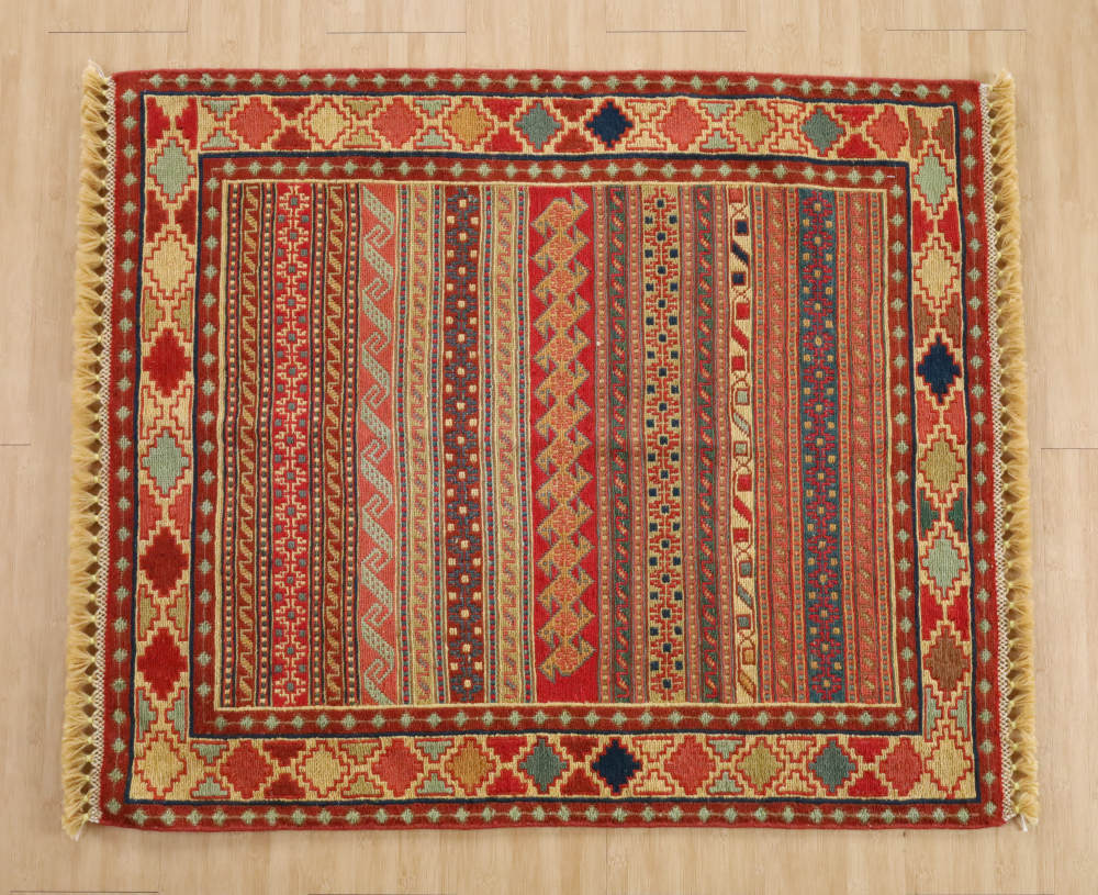 キリム玄関マット　イラン・ダシュテモガン産　95×80cm 部分画像1