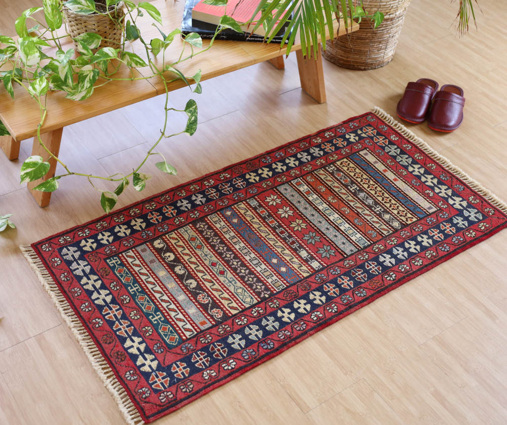 キリム玄関マット　ダシュテモガン産　107×56cm