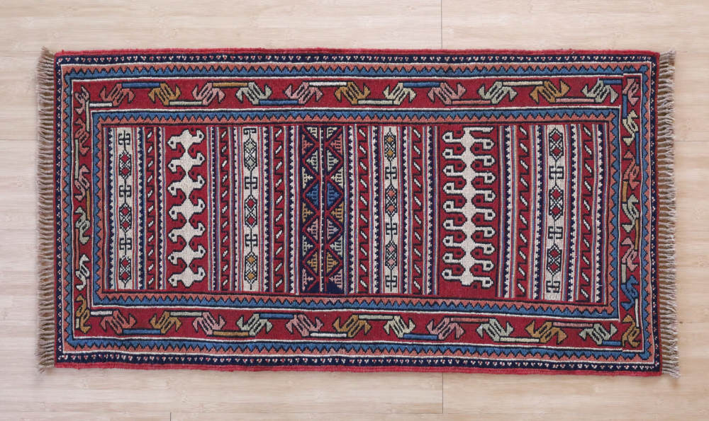 キリム玄関マット　イラン・ダシュテモガン産　102×54cm 部分画像1