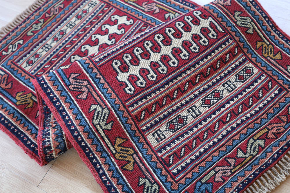 キリム玄関マット　イラン・ダシュテモガン産　102×54cm 部分画像6