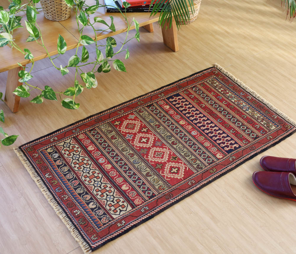 キリム玄関マット　ダシュテモガン産　104×55cm