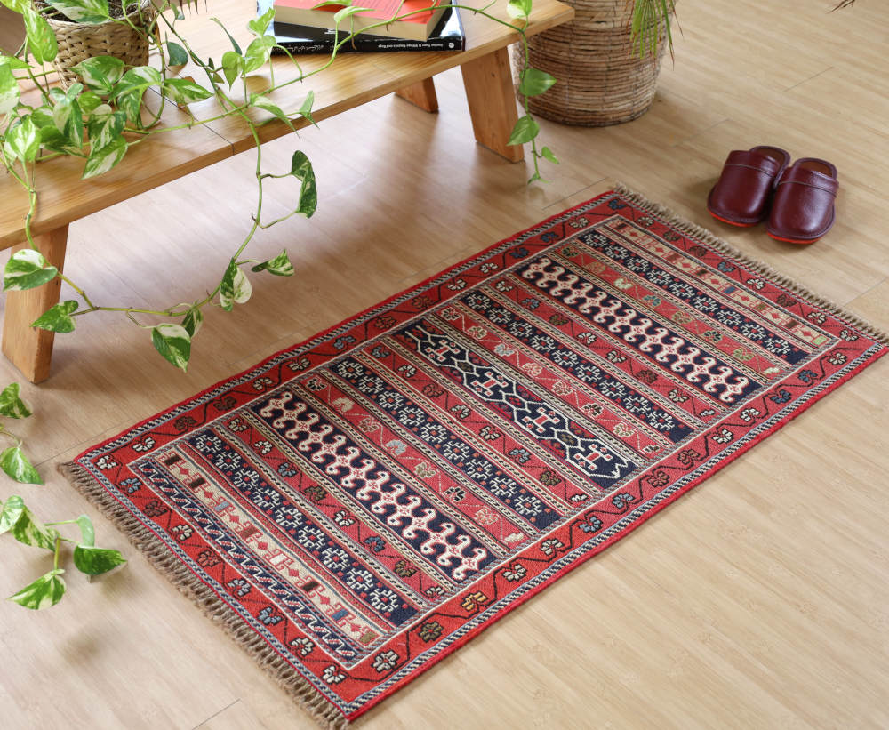 キリム玄関マット　ダシュテモガン産　98×53cm