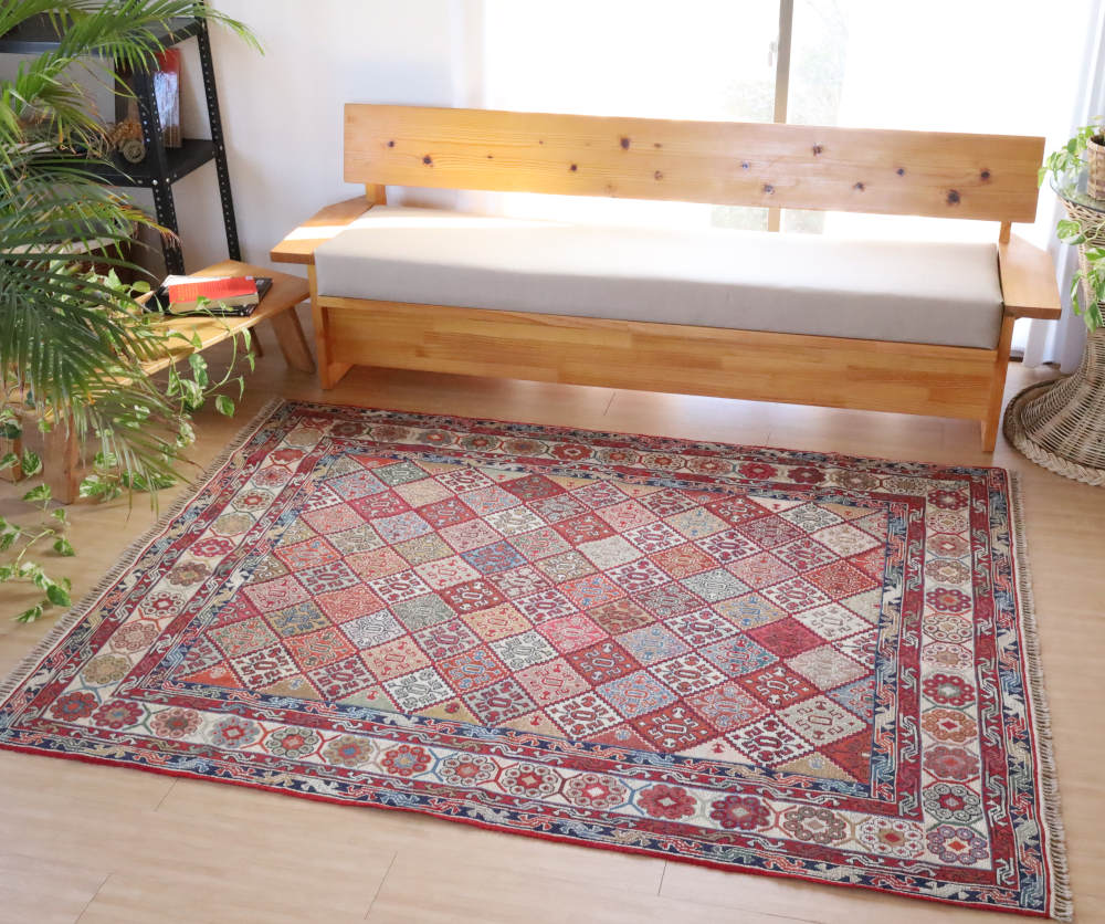 イラン産スマックキリム リビング・ダイニング用ラグ