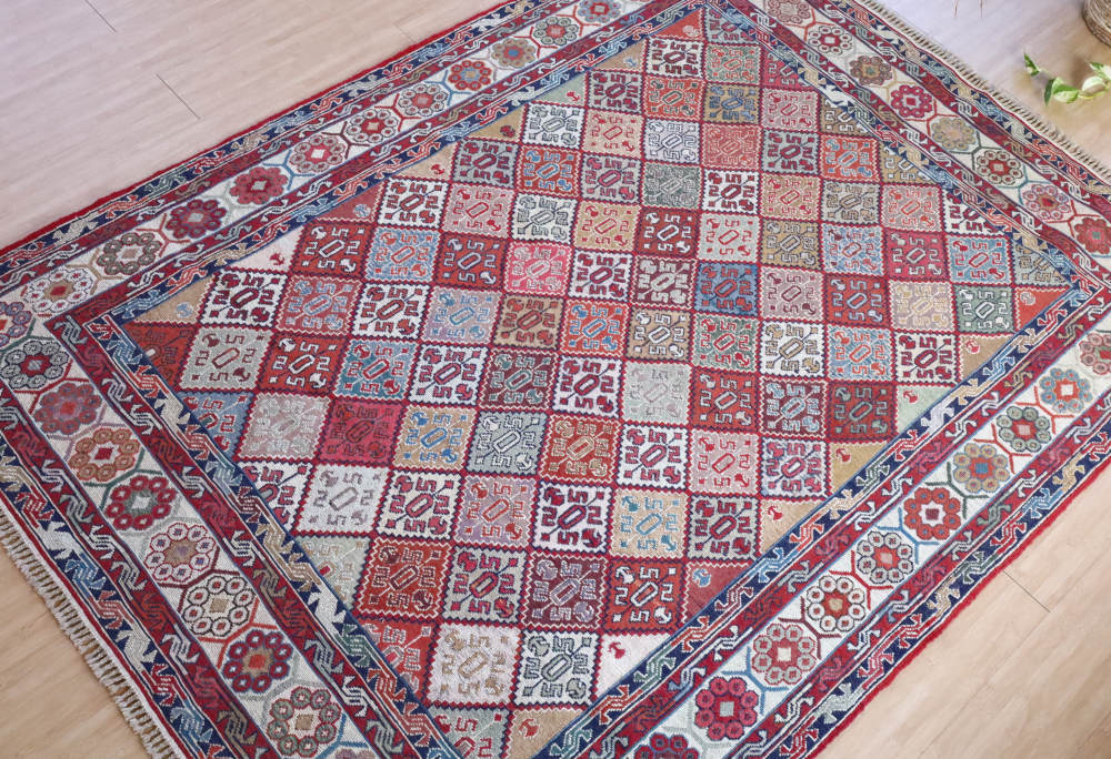 イラン産スマックキリム リビング・ダイニング用ラグ