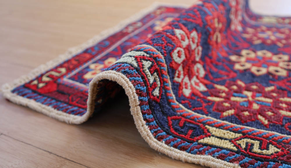 キリム玄関マット　イラン・アゼルバイジャン地方　102×52cm 織り地の厚み