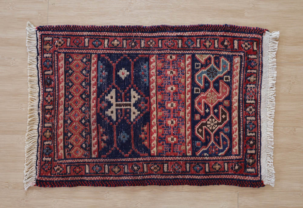 シルジャン産オールドスマックキリム　53×37cm 全体像