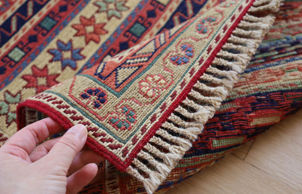 キリム玄関マット　イラン・ダシュテモガン産　103×52cm 織り地の風合い