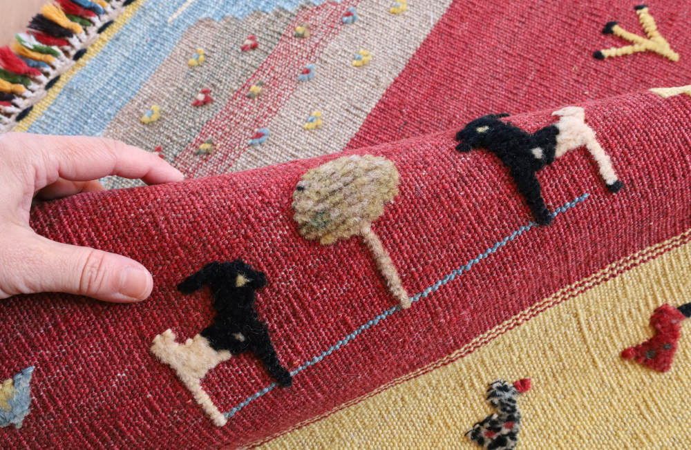 ギャッベキリム　イラン・シーラーズ産　114(123)×79cm 部分画像4