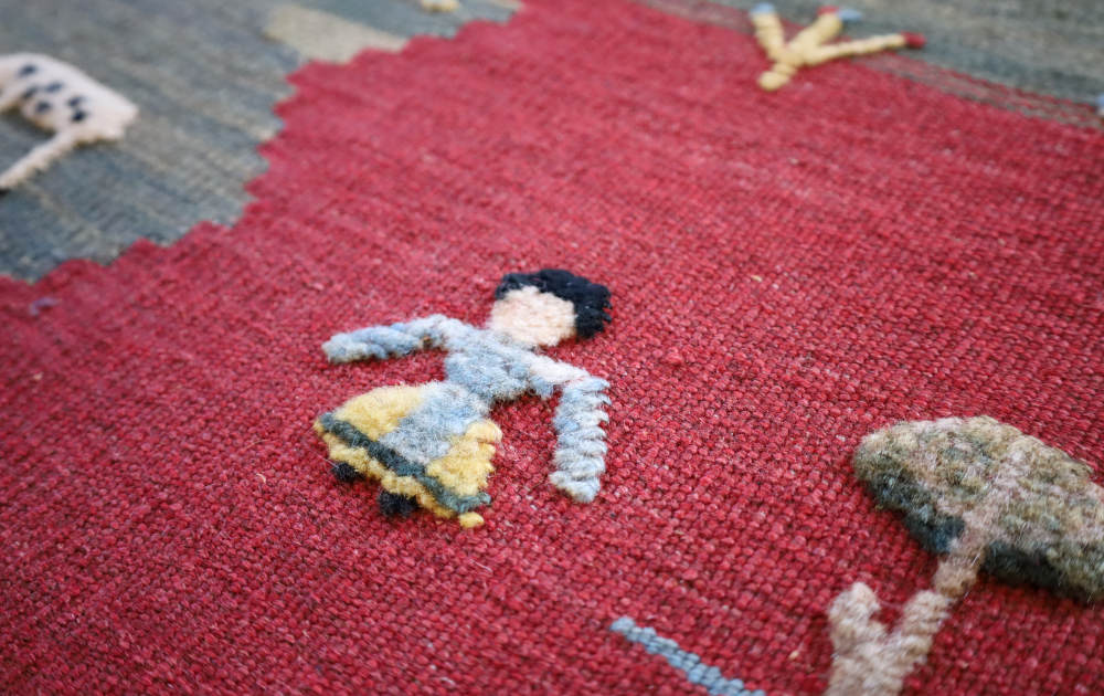 ギャッベキリム　イラン・シーラーズ産　114(123)×79cm 部分画像5