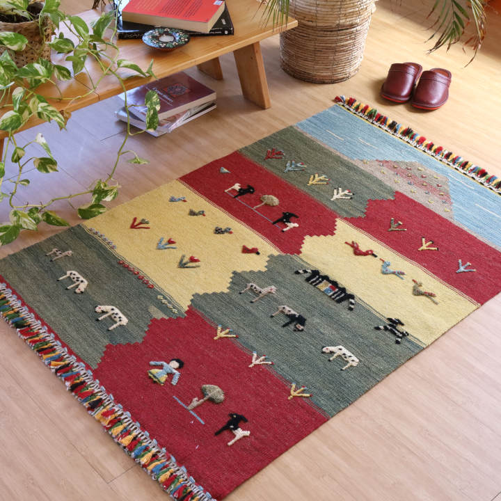 ギャッベキリム玄関マットサイズ大