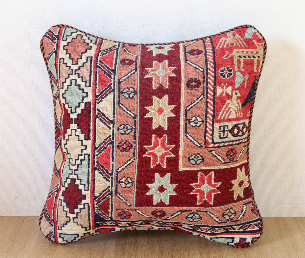 オールドキリム クッションカバー yk22046 42×42cm 正面