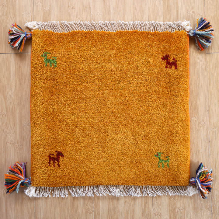 ギャッベ座布団（40×40cm前後）｜椅子用・チェアパッド｜手織ラグの店