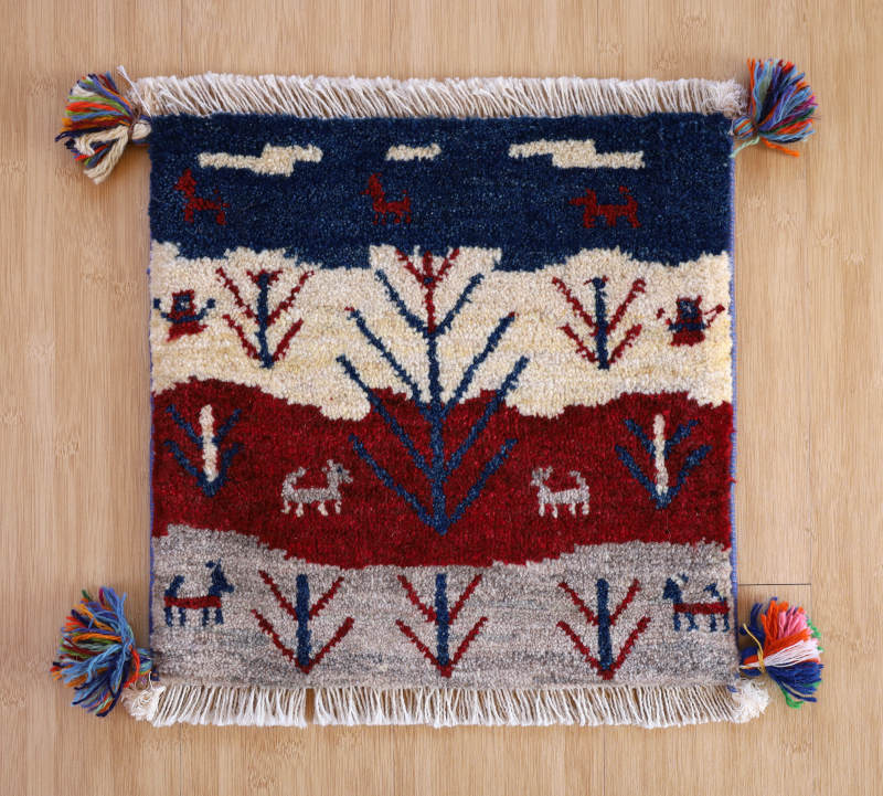 ギャッベ座布団cz21666の全体像