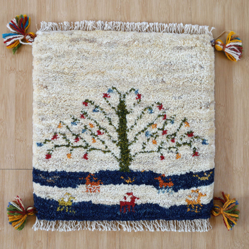 ギャッベ座布団　約40×40cm