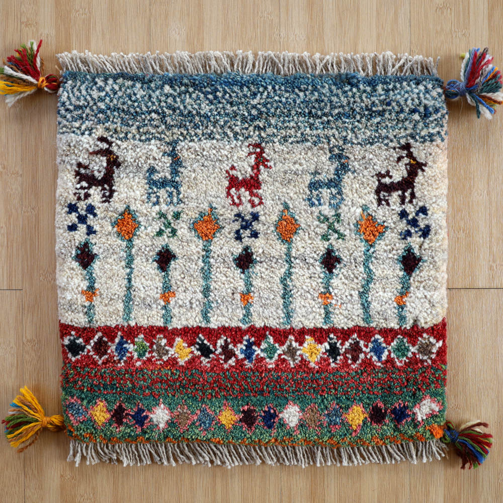 ギャッベ座布団　約40×40cm