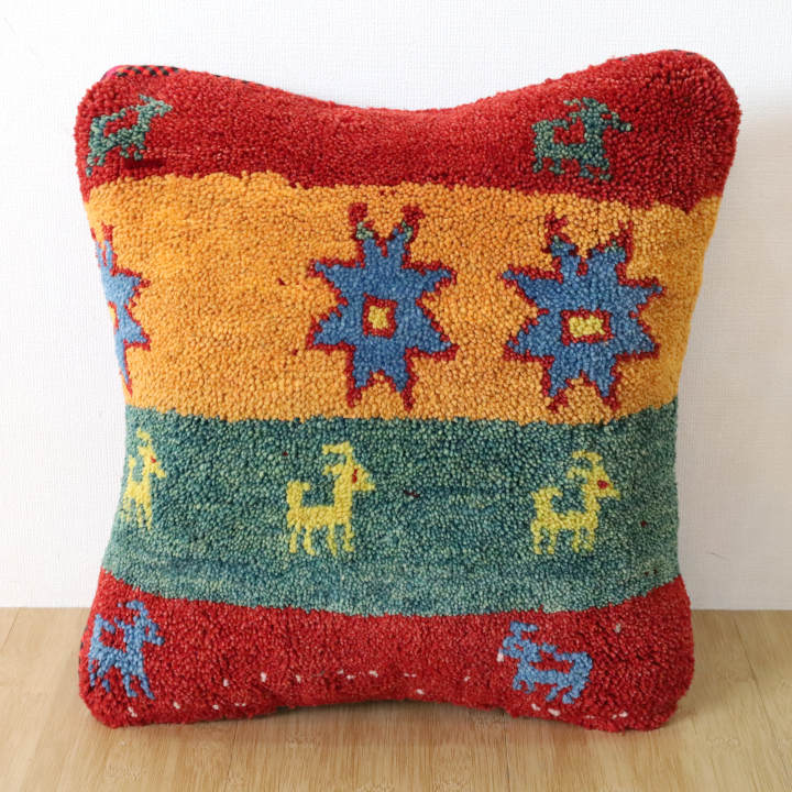 ギャッベクッションカバー（イラン産・手織り）｜クラフトワーク