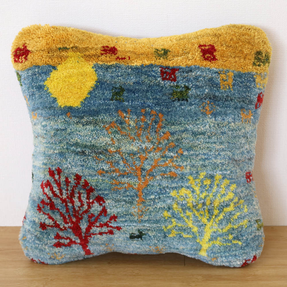 ギャッベクッションカバー　約40×40cm