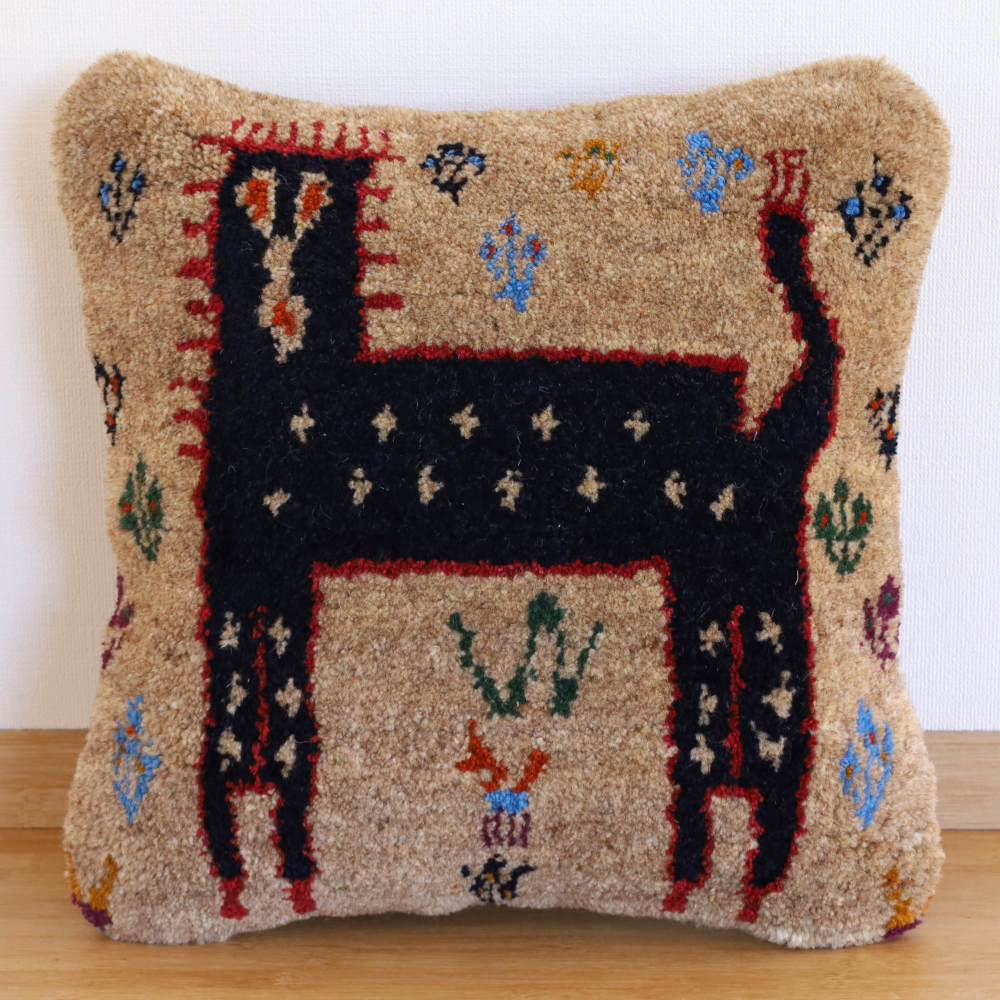 ギャッベクッションカバー　約40×40cm