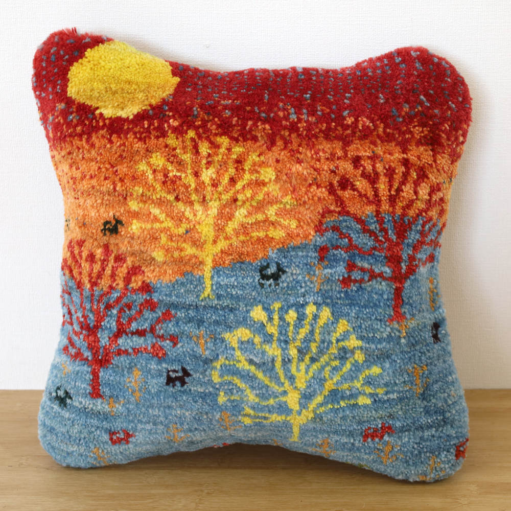 ギャッベクッションカバー　約40×40cm