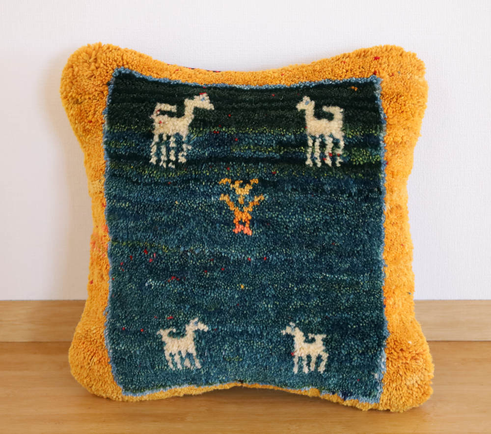 ギャッベクッションカバー yc22100 38×38cm 正面